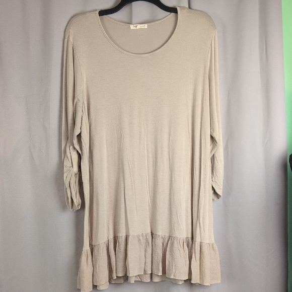 Indigo Soul Cream Lace Detail Tunic - Picture 5 of 7